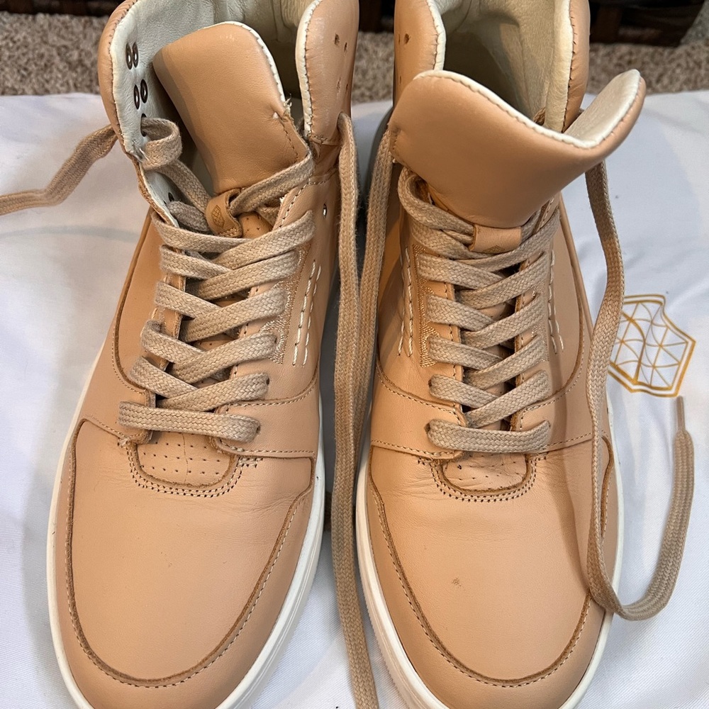 Alma Mater tan leather shoes